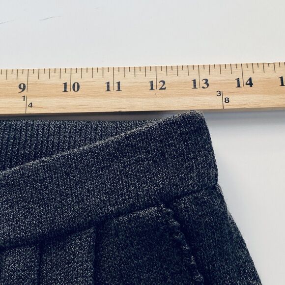 Dunollie Looms VINTAGE Pant Suit Small Gray Wool Knit Gold Buttons Pleated Retro - Picture 5 of 11